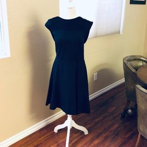 Banana Republic Black LBD Exposed Zipper
